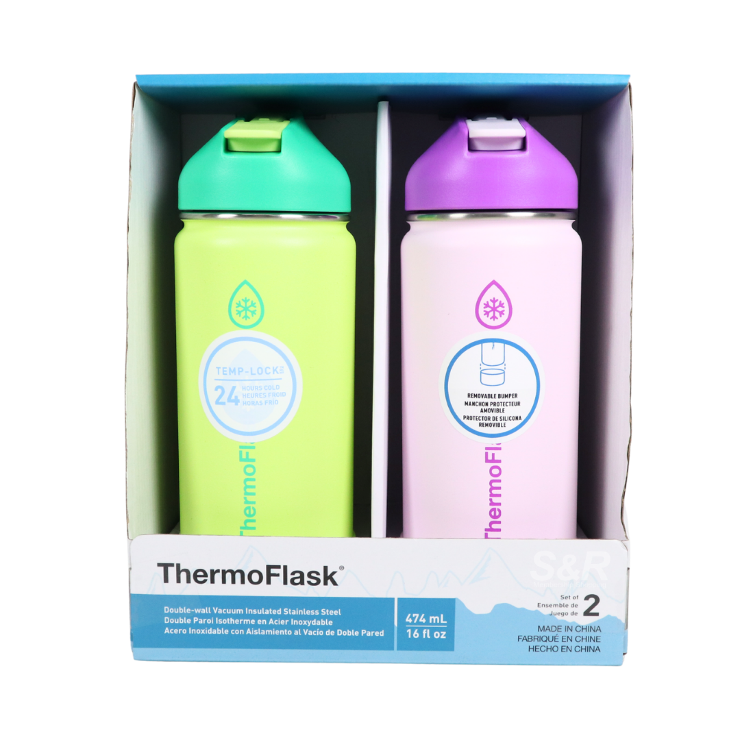 Thermoflask Double-wall Vacuum Tumbler 474mL 2 pieces